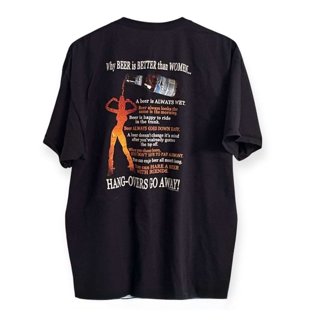 Vintage 90s Beer Is Better Than Women T-Shirt Funny Drinking Graphic Tee 2XL